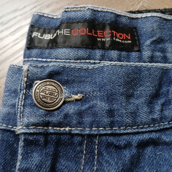 FubuThe Collection Men's Jeans40x34Cargo Pocket HammerLoop HipHop Baggy Wide Leg - Picture 3 of 16